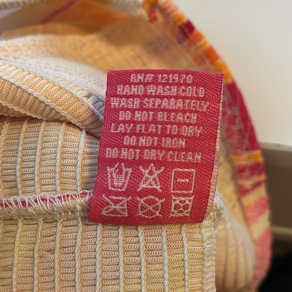 Flying Tomato Multi Color Puff Sleeve Crop Top Large - Picture 9 of 9